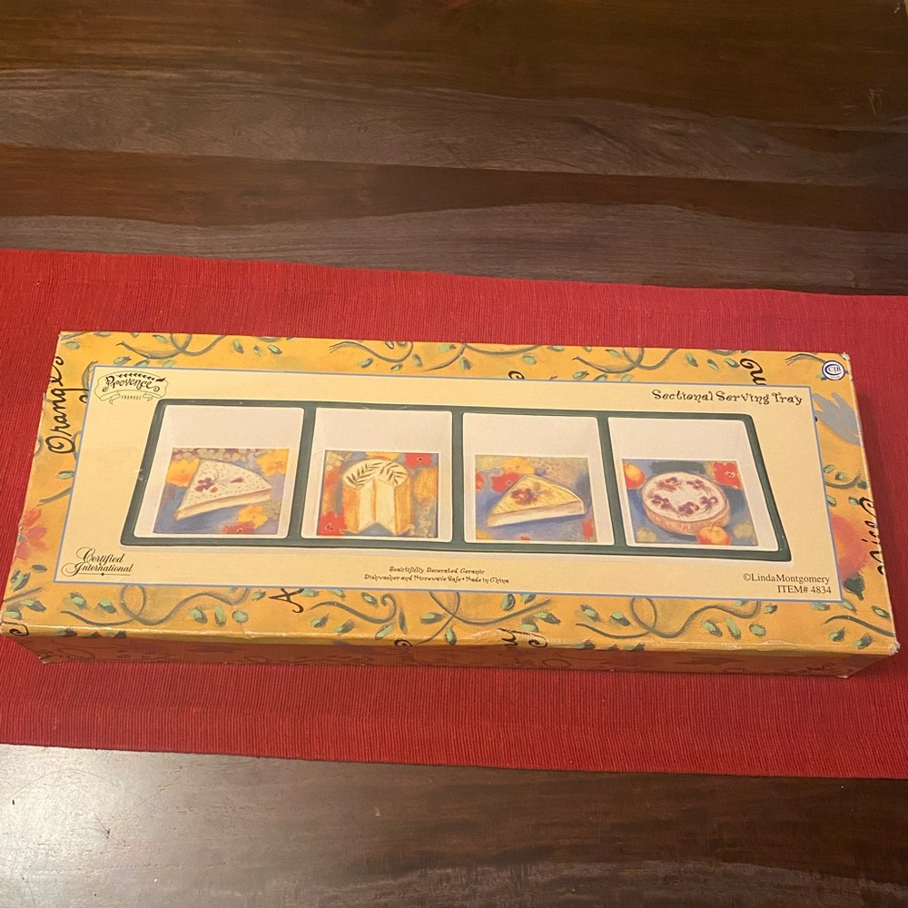 Certified International sectional Provence tray